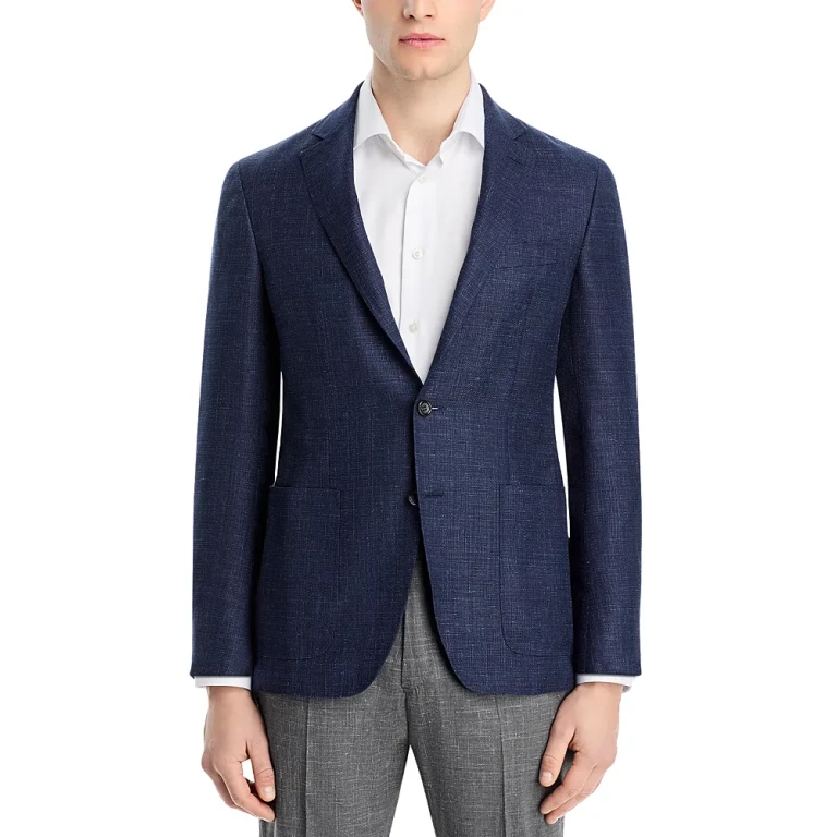 Canali Kei Melange Hopsack Unstructured Regular Fit Sport Coat