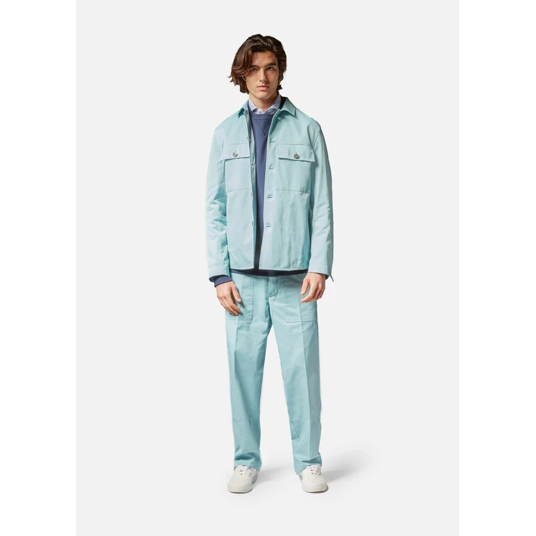 Doppiaa Aartemas Tapered Cotton Trousers Lightblue - Unisex