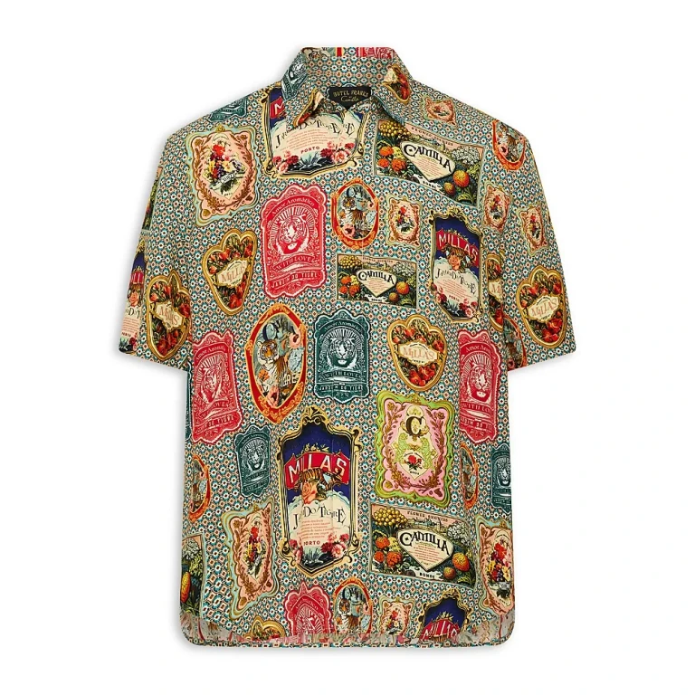 Camilla Oversized Printed Short Sleeve Shirt