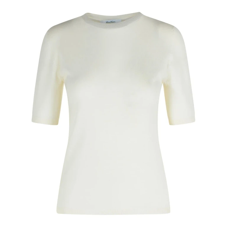 Max Mara gerico White Virgin Wool Sweater