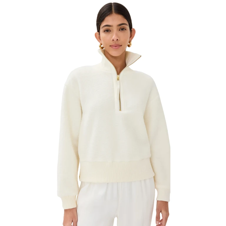 Varley Roselle Half Zip Fleece Egret L