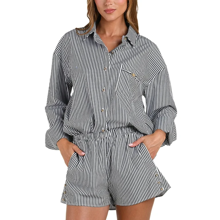 L'Agence Lorena Voyage Resort Shirt Swim Cover-Up