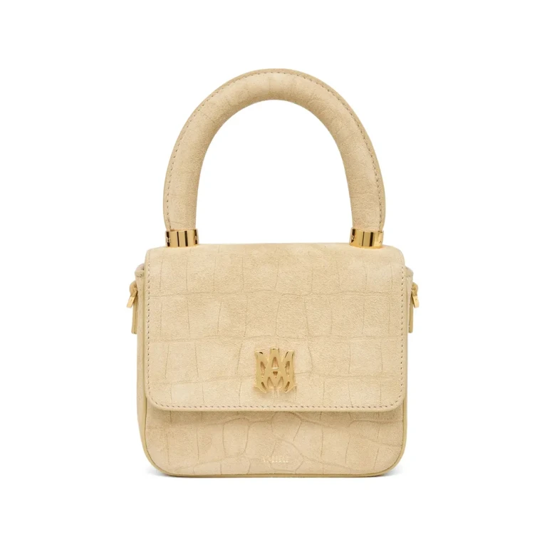 Sac Satchel Amiri en cuir gaufré façon crocodile