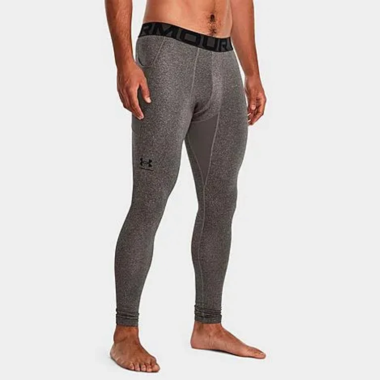 Under Armour Men's ColdGear Training Leggings in Charcoal Light Heather/Black Size: XS