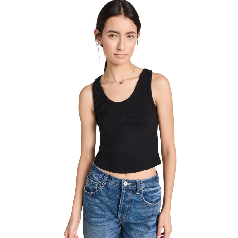 perfectwhitetee Blondie Structured Rib Bra Friendly Tank White XL