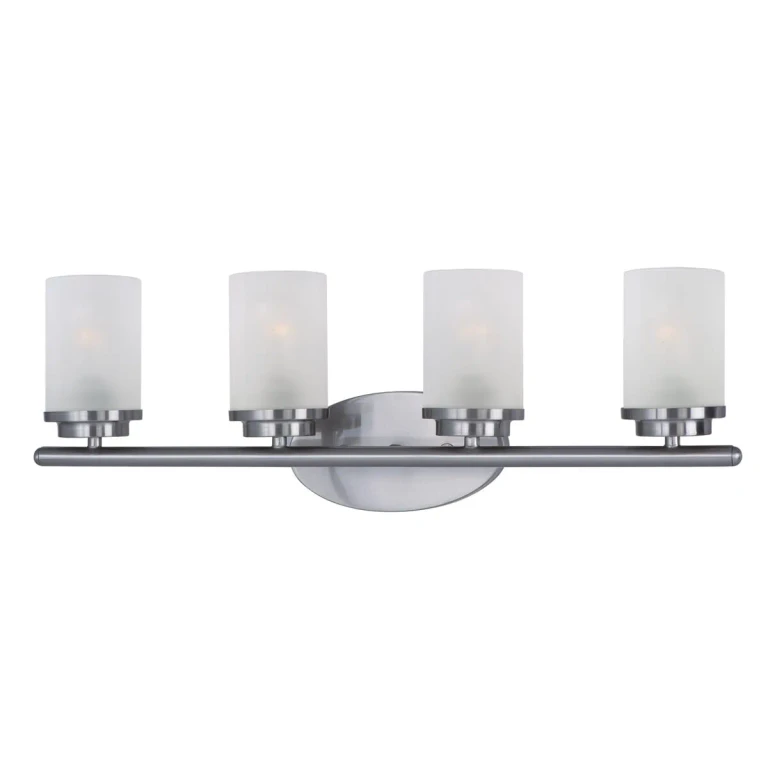 Corona 4-Light Bathroom Vanity Light in Satin Nickel