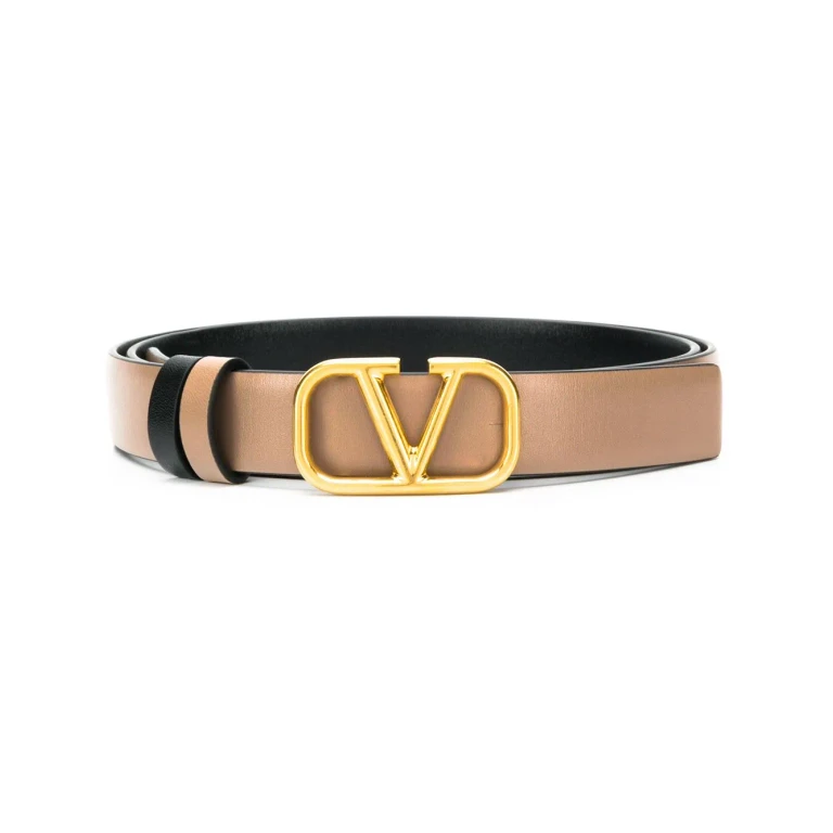 Valentino Garavani Leather Reversible Vlogo Belt