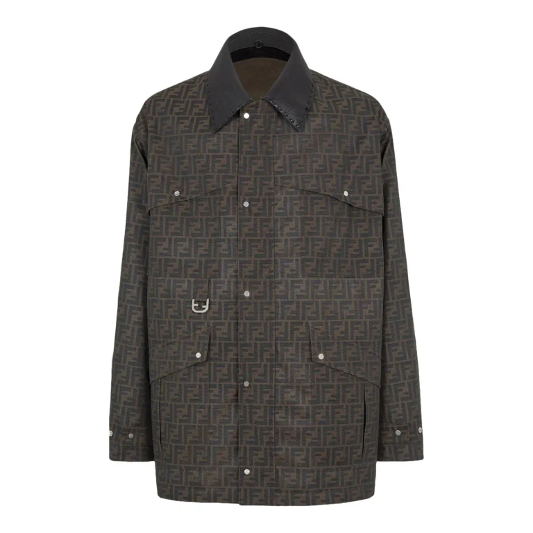 Fendi Embroidered Canvas Coat