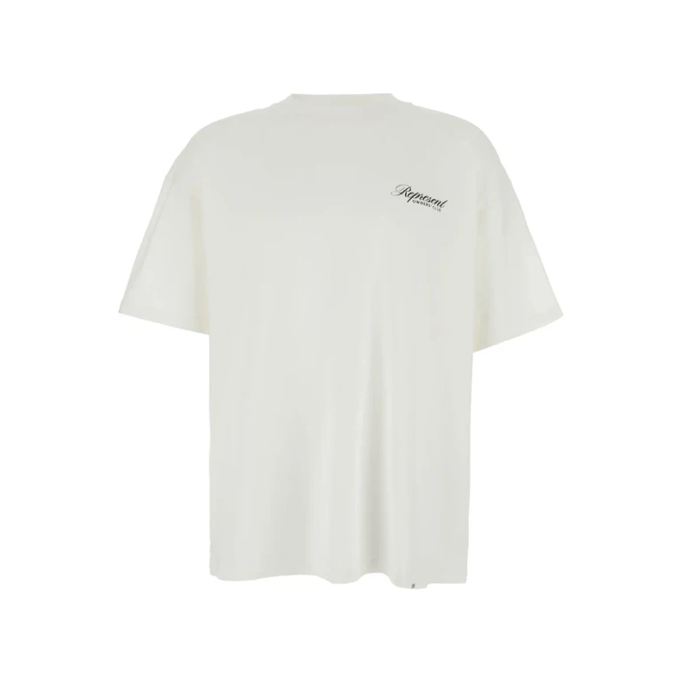 REPRESENT T-shirt owners Club Crew Neck With Front And Back Print In White Cotton For Men