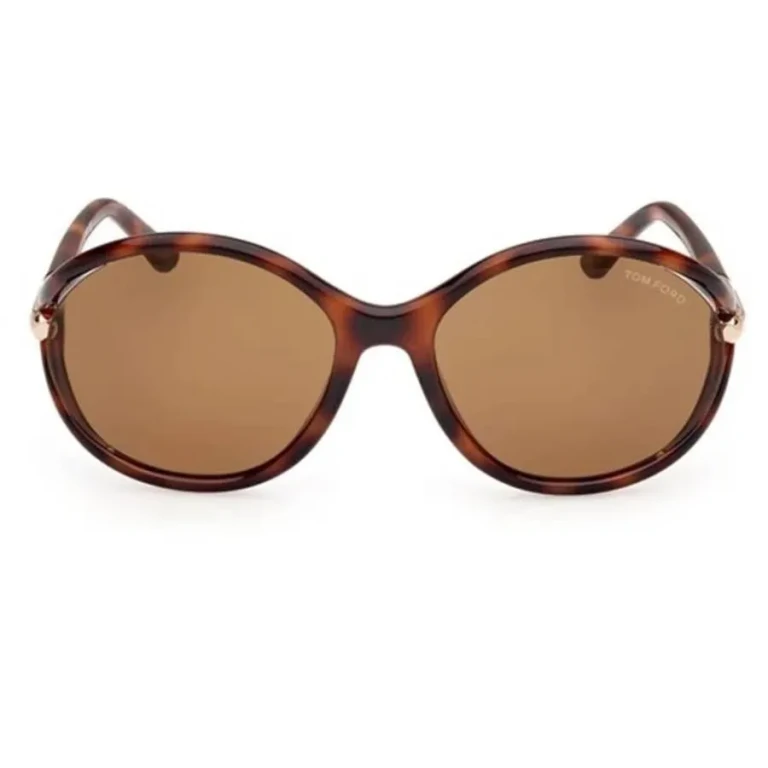 Tom Ford Melody Brown Oval Ladies Sunglasses FT1090 53E 59