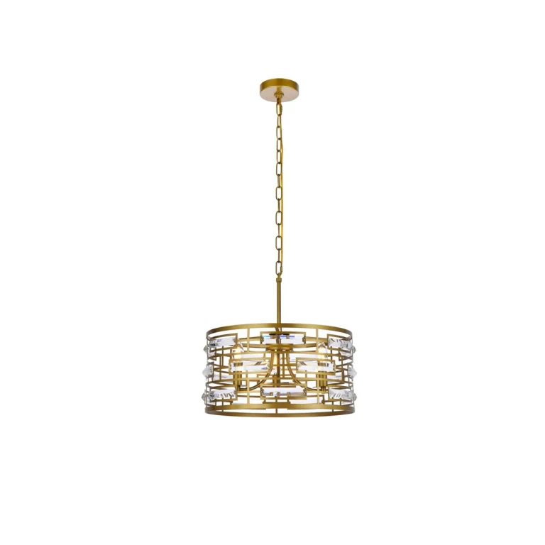 Brass Three Light Pendant from the Kennedy Collection