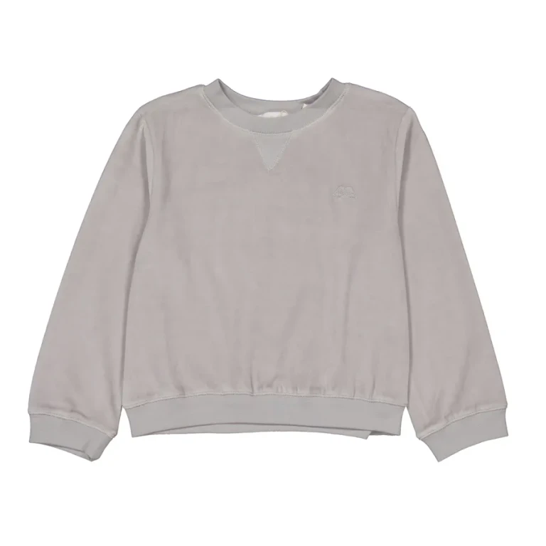 Marie Chantal Kids Dusty Grey Velour Sweater