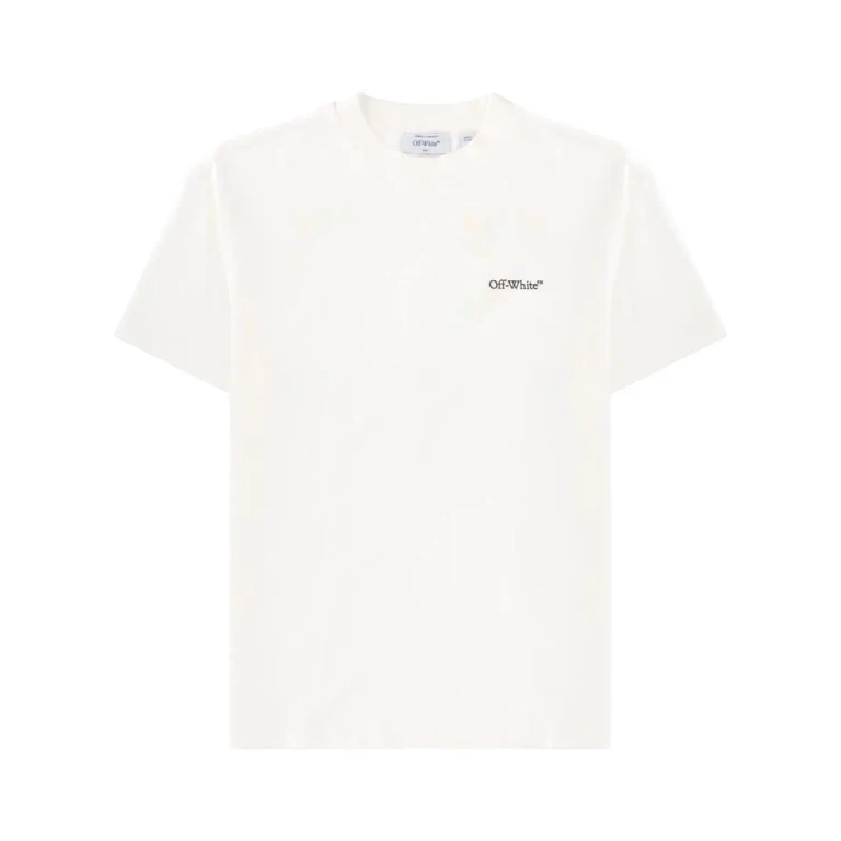 Off-White Cotton T-shirt with Iconic Arrow Logo on the Back (2AA089S26JER002W127)