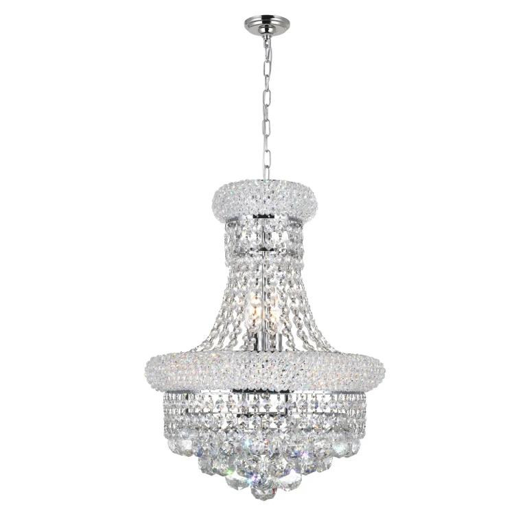 Chrome Six Light Chandelier from the Empire Collection