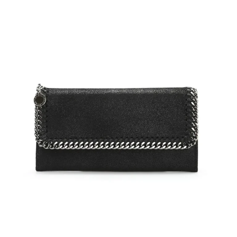 Stella Mccartney Falabella Continental Wallet- Black