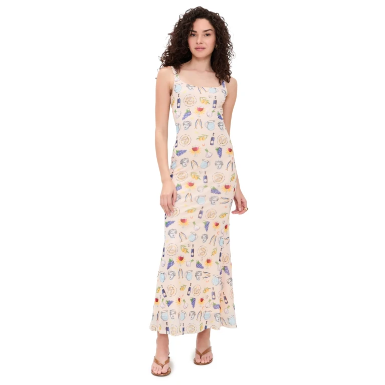 Another Girl Eurosummer Print Mesh Maxi Dress Multi S