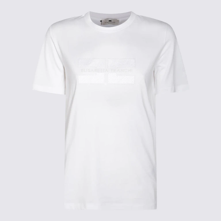 Elisabetta Franchi Embroidery Logo And Strass T-shirt
