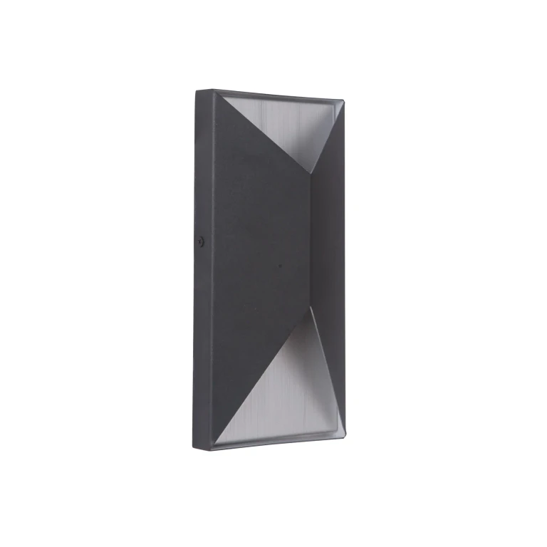 Textured Black Brushed Aluminum LED Outdoor Pocket Sconce from the Peak Collection