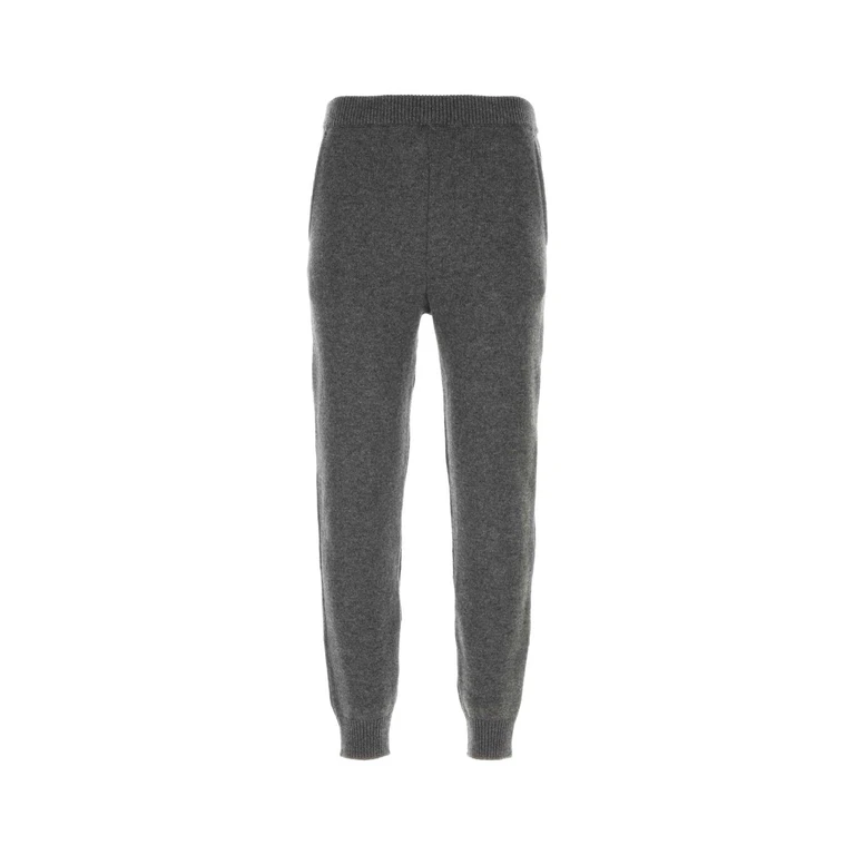 Prada Dark Grey Cashmere Joggers Ardesia Exterior: Pantaloni - Men