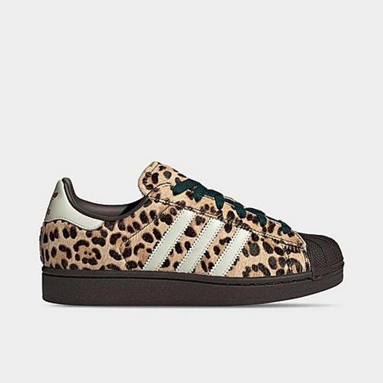 adidas Women's Originals Superstar II Casual Shoes in Dark Brown/Ivory/Gold Metallic Size: 5.5