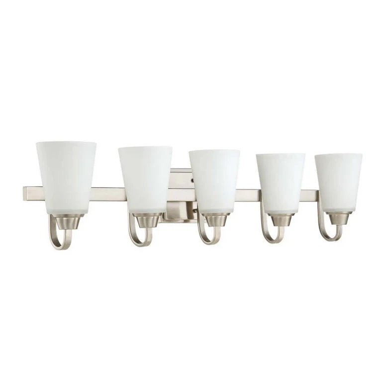 Grace 5-Light Bathroom Vanity Light in Brushed Polished Nickel