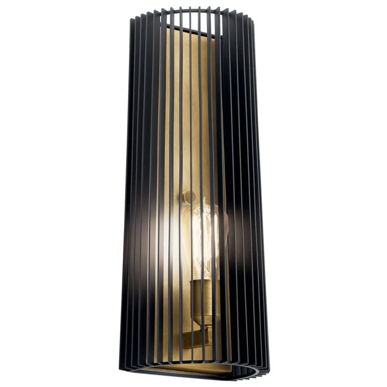 Black One Light Wall Sconce from the Linara Collection