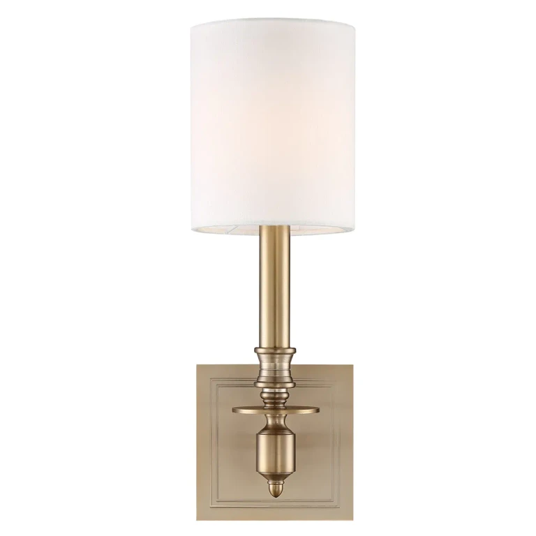 Crystorama Lloyd 14" Wall Sconce in Aged Brass