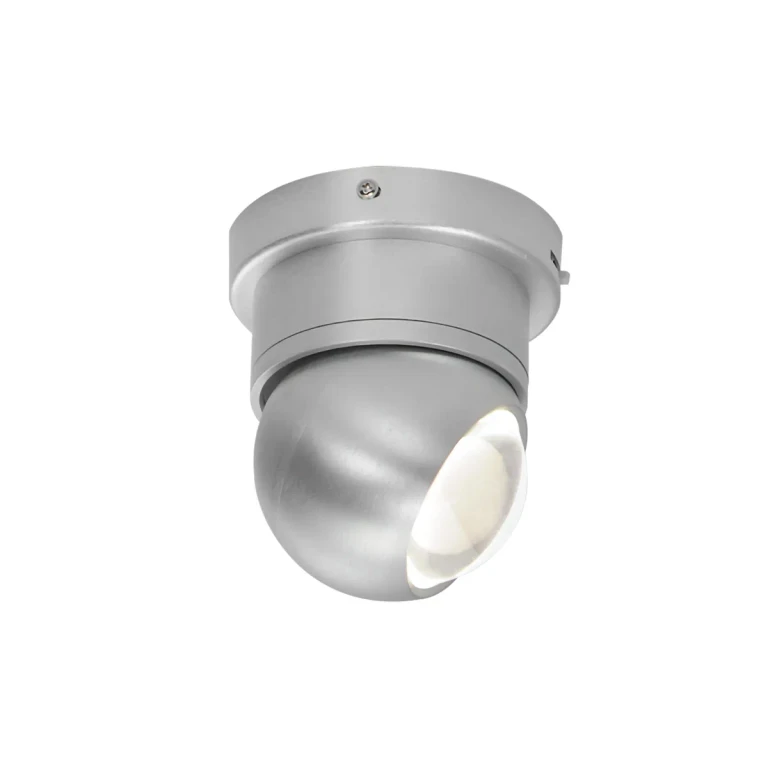 Brushed Aluminum LED Flush Mount from the Nodes Collection