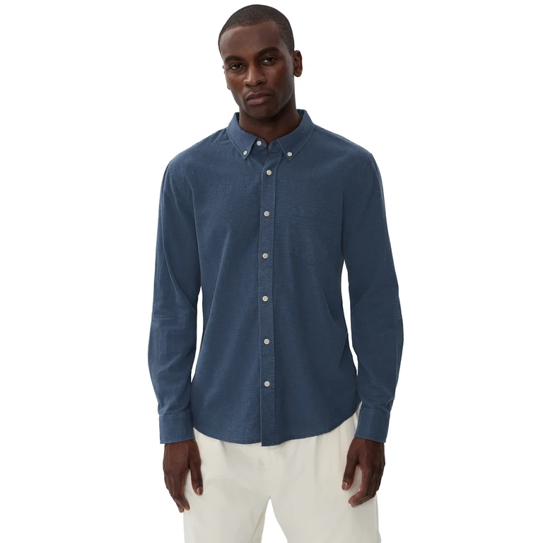 Marine Layer Better Than Linen Shirt Navy XXL