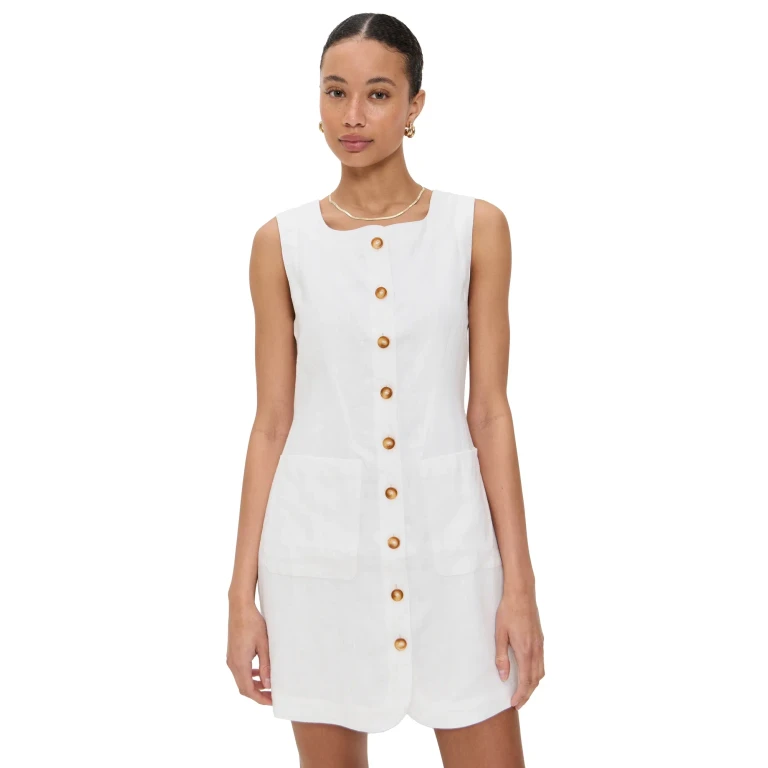 POSSE Emma Button Down Mini Dress Black S