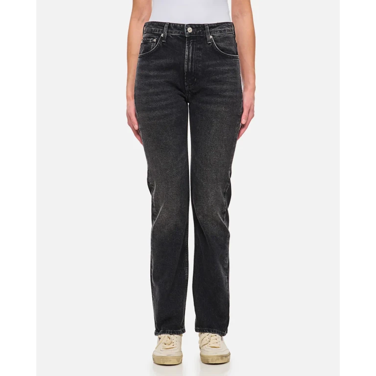 Citizens of Humanity Zurie High Rise Straight Leg Jeans in Quartz Grey