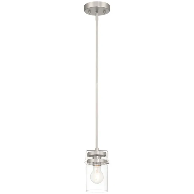Brushed Steel Pendant from the Shelby Collection