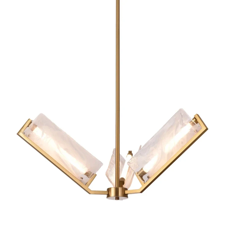 Satin Brass LED Chandelier from the Mingle Collection