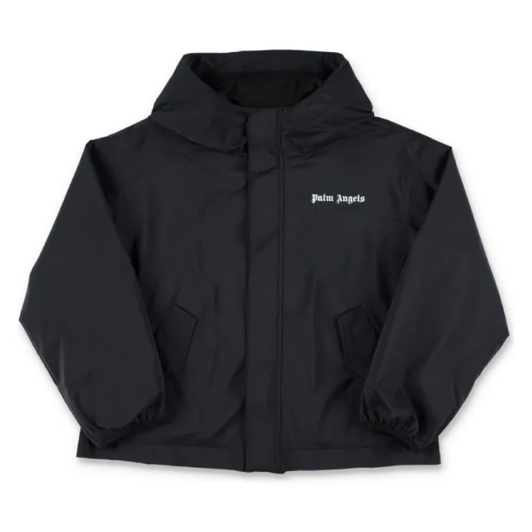 Palm Angels Kids Logo Hooded Windbreaker