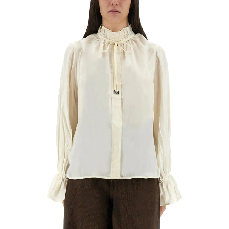 Ganni Shirt With Bow