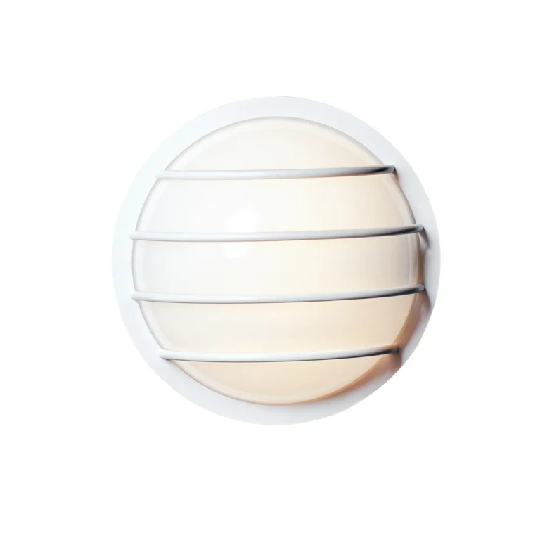 White One Light Outdoor Wall Lantern from the Bulwark Collection
