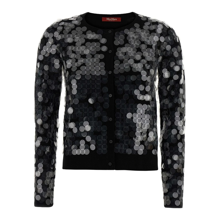 Max Mara Black Virgin Wool Cardigan Clothing - Women