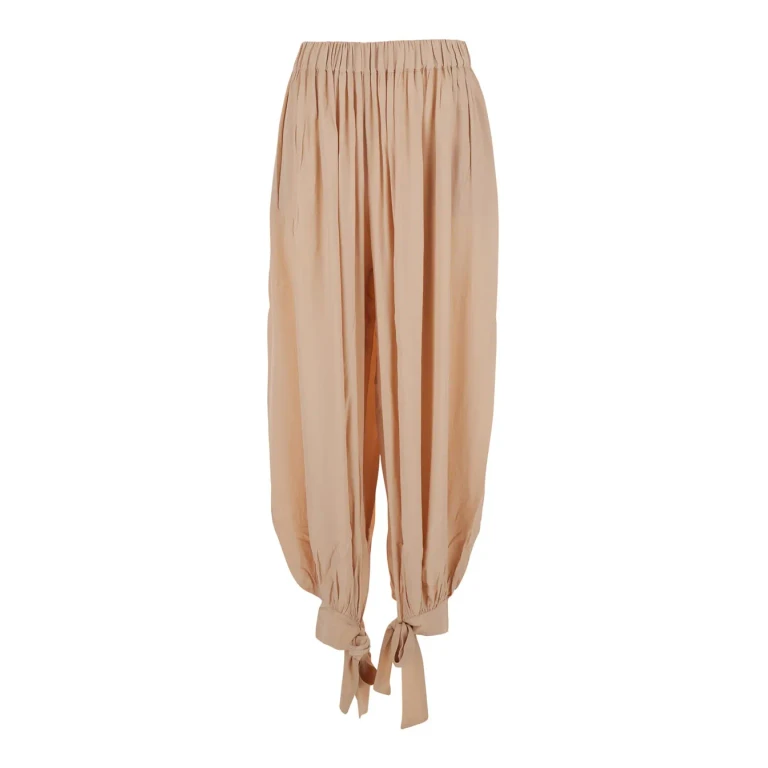 The Andamane Noor Pink Pants With Bow At Waist In Womens Fabric