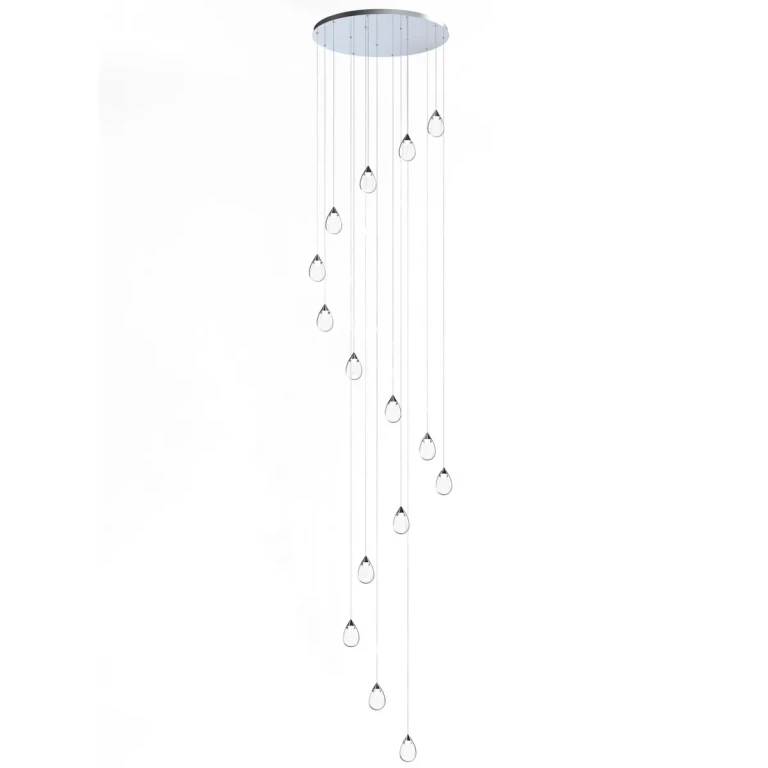 Polished Chrome LED Pendant from the Dewdrop Collection