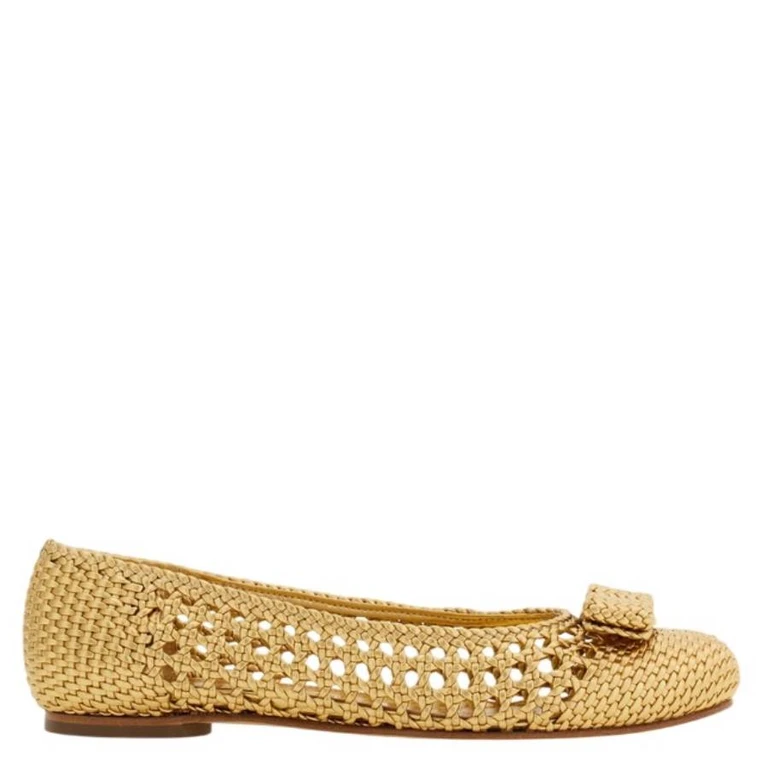 Ferragamo Woven Varina Ballet Flat, Size 7.5 C