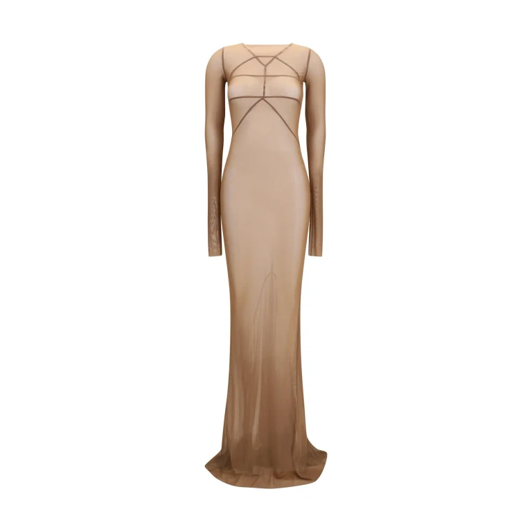 Long Transparent Tulle Dress