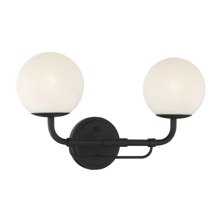 Dark Matte Black Bathroom Vanity Light from the Whitehall Collection