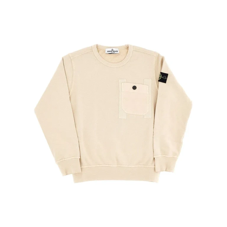 Stone Island Kinder Rundhalspullover mit Brusttasche (8J)