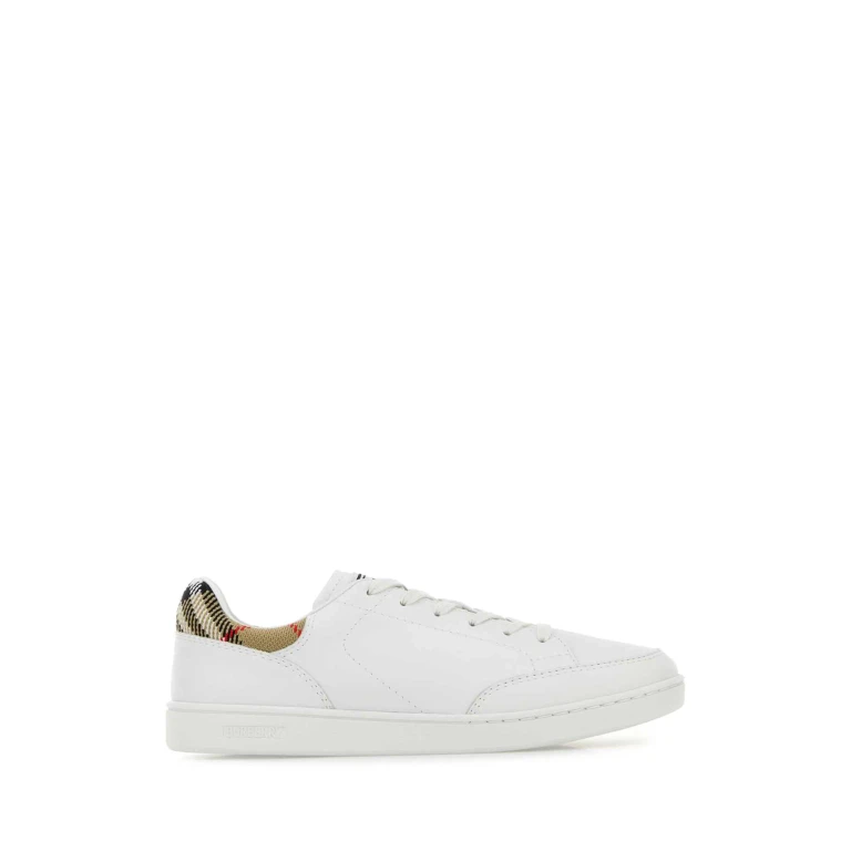 Burberry White Leather Set Sneakers