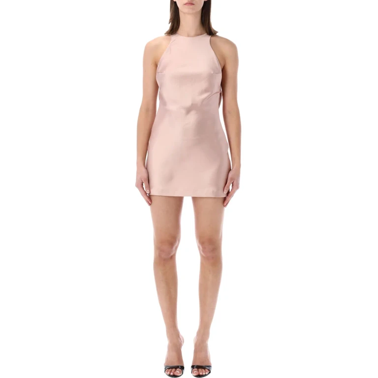 The Andamane Carmen Satin Mini Dress