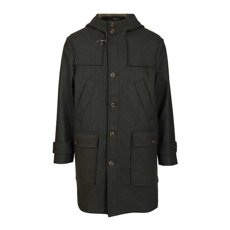 Fay Manteau Au Genou - Vert