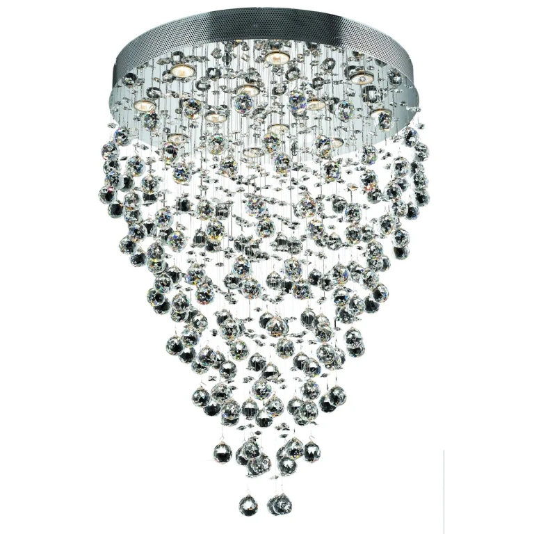 Chrome 12 Light Chandelier from the Galaxy Collection