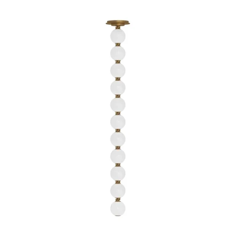 Natural Brass LED Pendant from the Perle Collection