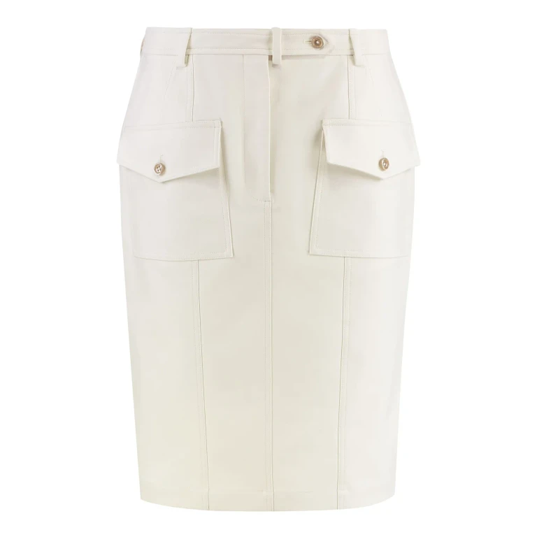 Alexander McQueen Cotton Midi Skirt