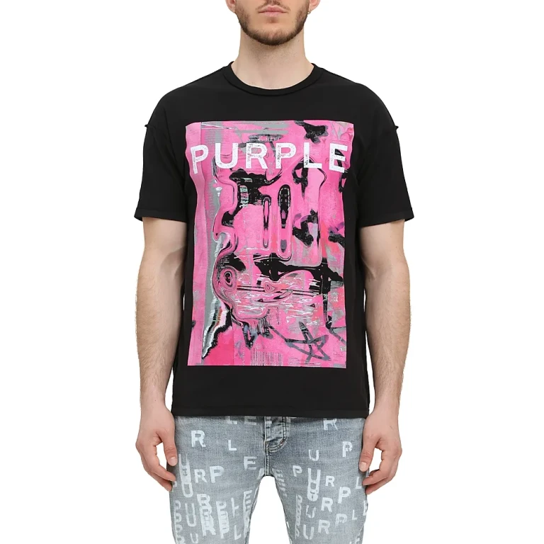 Purple Brand Short Sleeve Textured Inside Out Graphic Tee